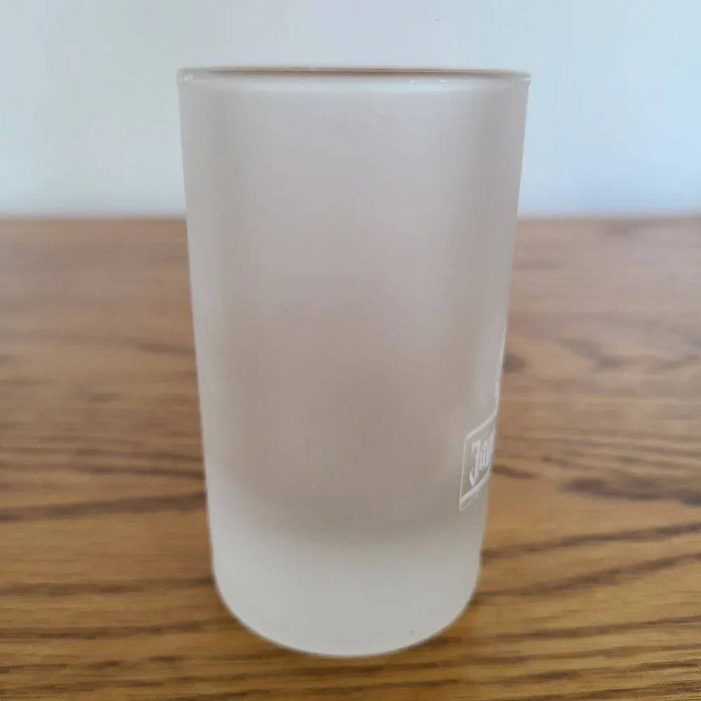 Jagermeister Collectible German Frosted 4cl Tall Shot Glass White Stag Logo